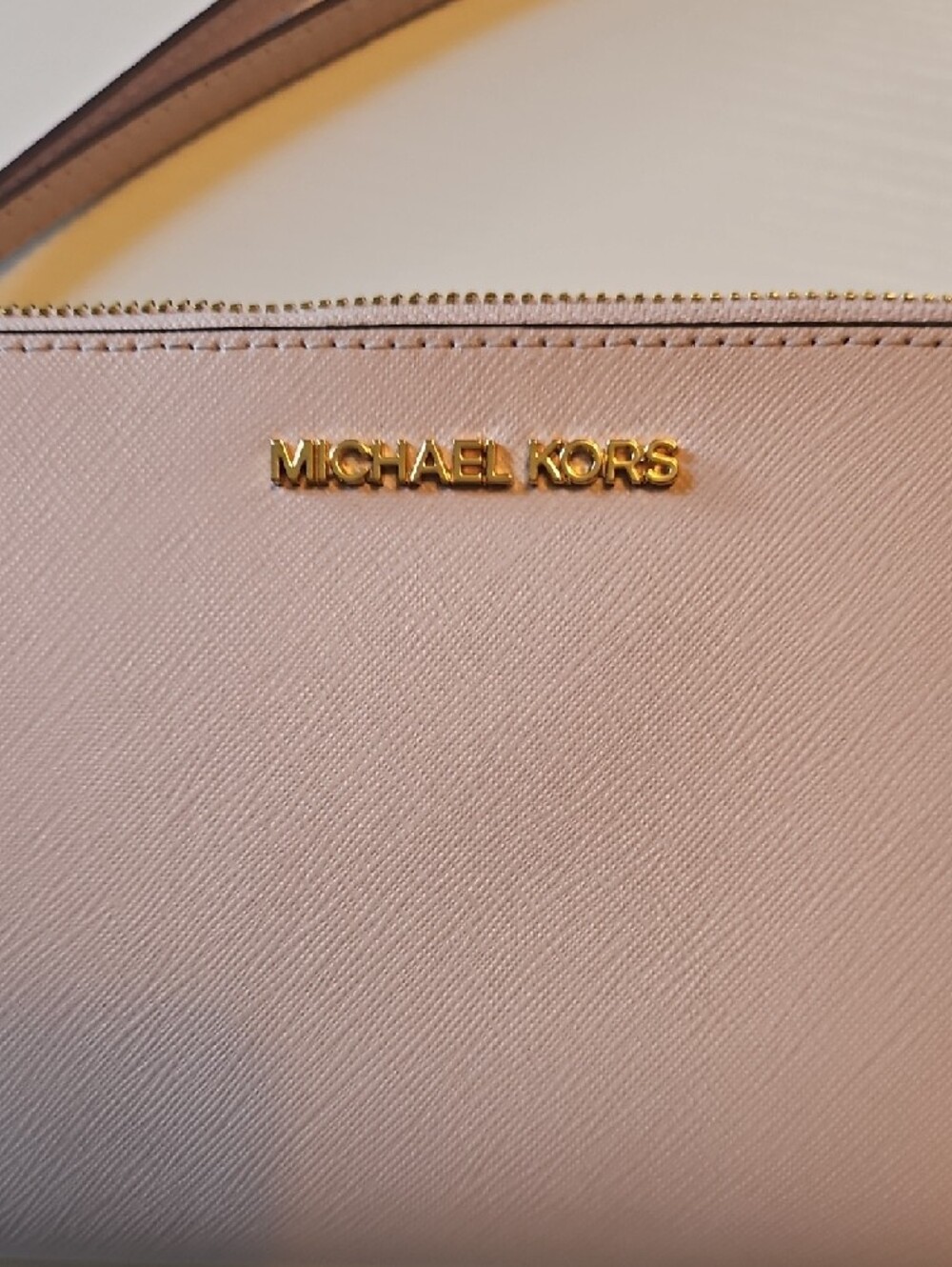Michael Kors Pink Saffiano Wristlet Wallet with Gold Hardware - Picture 2 of 7